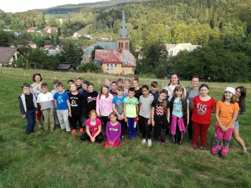 Páťáci v Horním Maršově (září 2020)